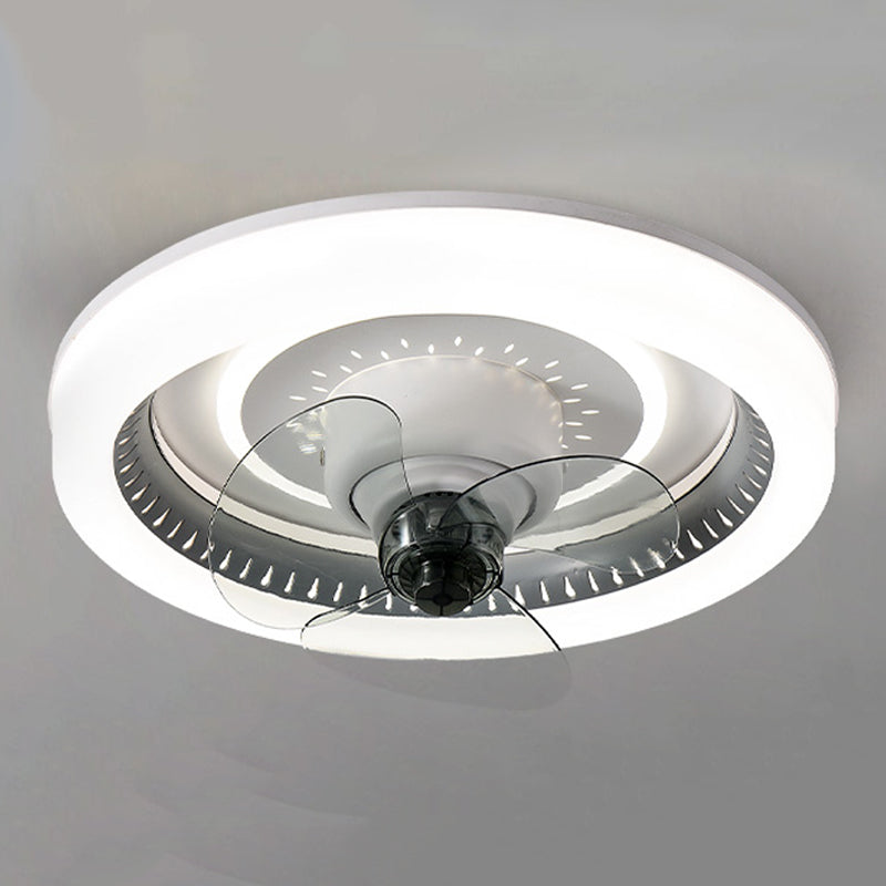 Minimalist Ceiling Fan Light Metal LED Ceiling Flush Mount for Bedroom