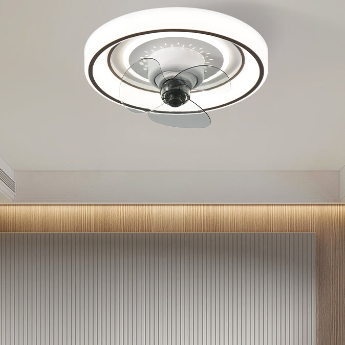 Minimalist Ceiling Fan Light Metal LED Ceiling Flush Mount for Bedroom