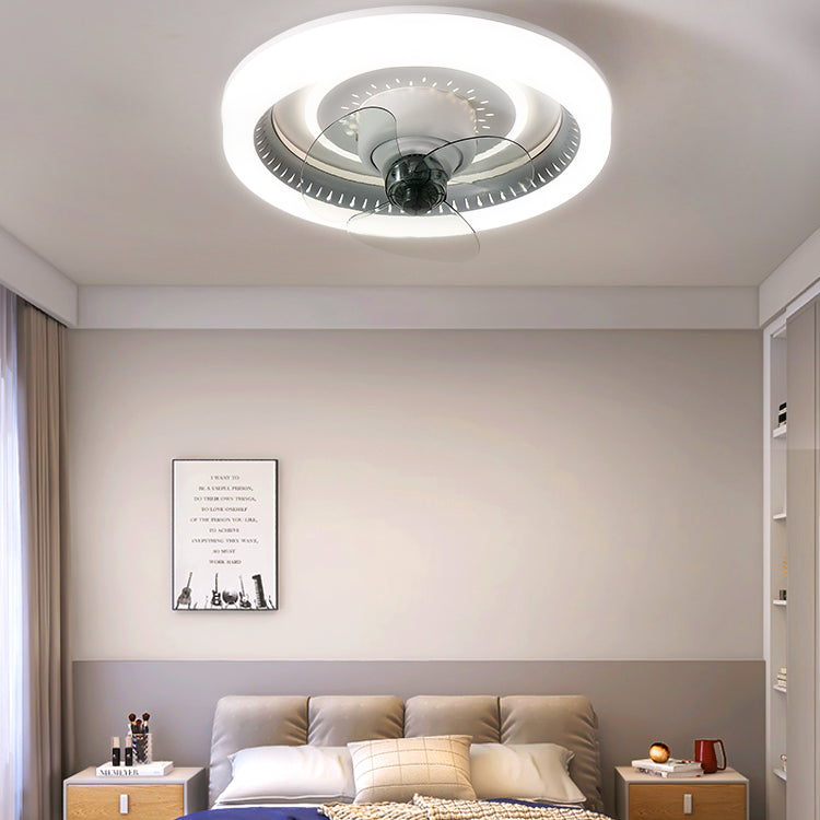 Minimalist Ceiling Fan Light Metal LED Ceiling Flush Mount for Bedroom