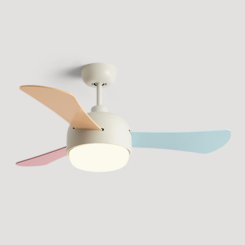 Metal Ceiling Fan Light Modern Style 1 Light Ceiling Fan Lamp for Children's Room