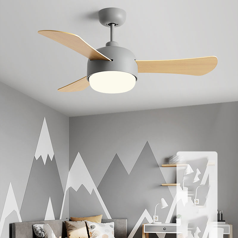 Metal Ceiling Fan Light Modern Style 1 Light Ceiling Fan Lamp for Children's Room