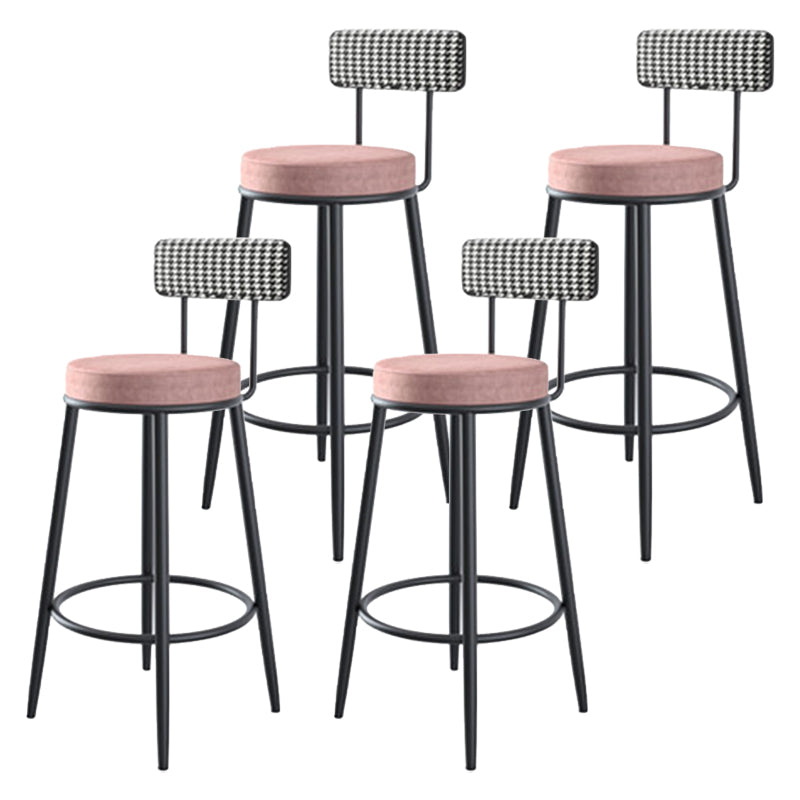 Modern Style Bar-stool Round Counter Bar Stool with Metal Legs