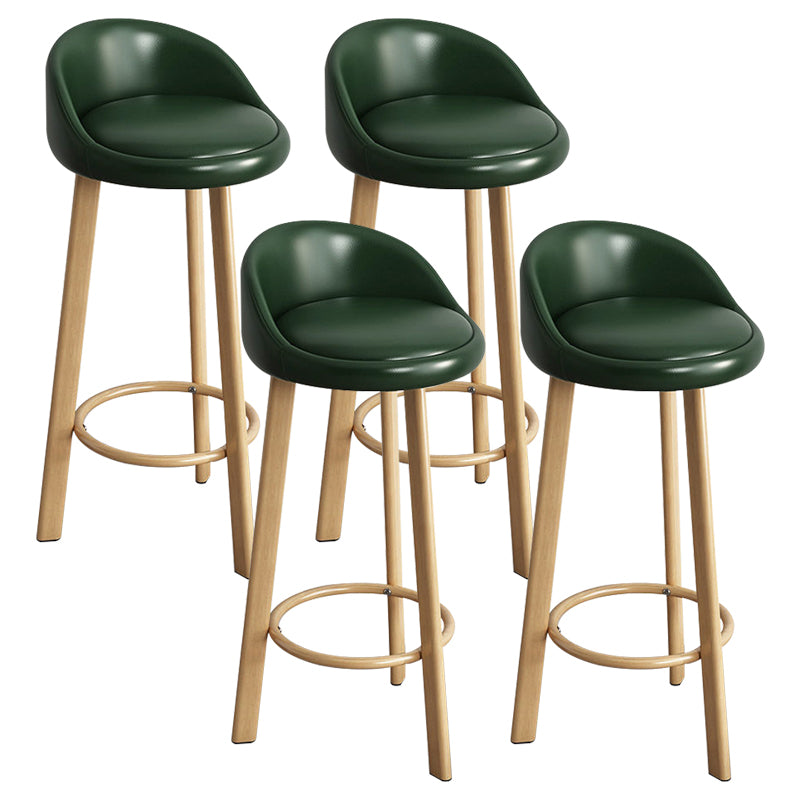 Reception Low Back Scandinavian Stool Matte Finish Upholstered Bar Stools
