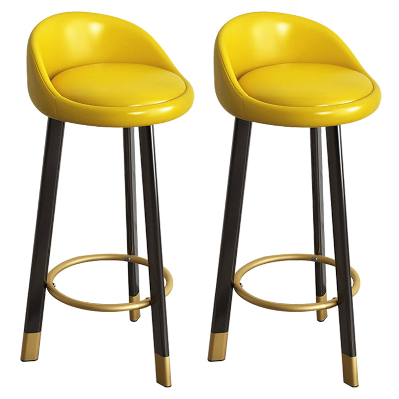 Reception Low Back Scandinavian Stool Matte Finish Upholstered Bar Stools