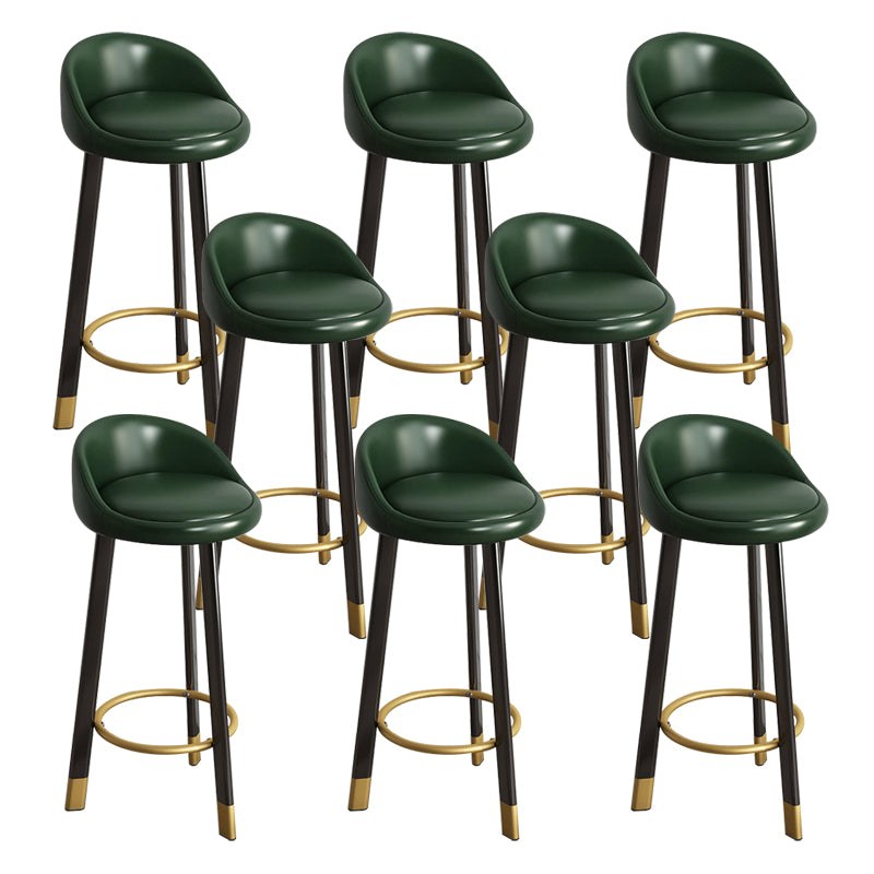 Reception Low Back Scandinavian Stool Matte Finish Upholstered Bar Stools