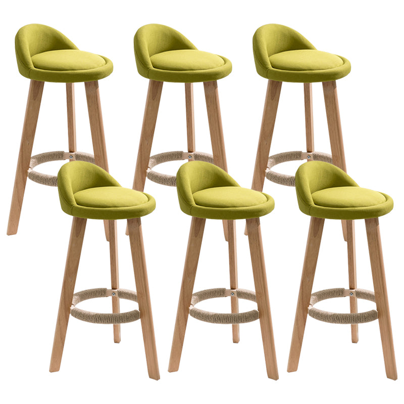 Scandinavian Footrest Dessert Shop Stool Matte Finish Upholstered Bar Stools
