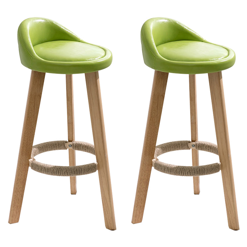 Scandinavian Footrest Dessert Shop Stool Matte Finish Upholstered Bar Stools