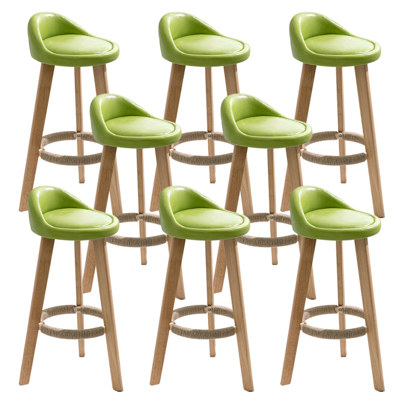 Scandinavian Footrest Dessert Shop Stool Matte Finish Upholstered Bar Stools