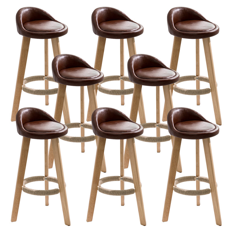 Scandinavian Footrest Dessert Shop Stool Matte Finish Upholstered Bar Stools