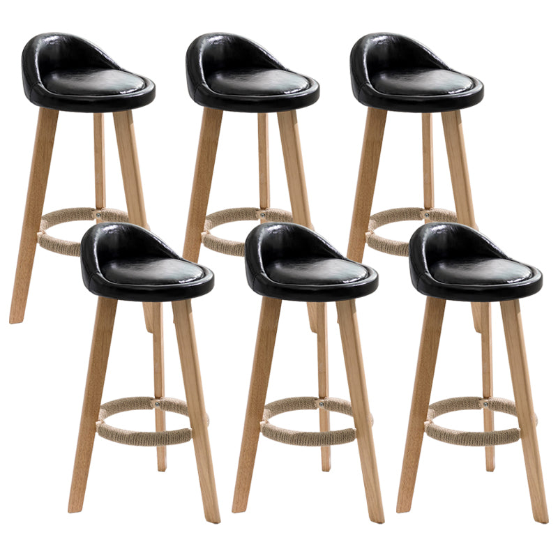 Scandinavian Footrest Dessert Shop Stool Matte Finish Upholstered Bar Stools