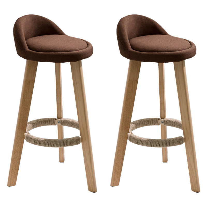 Scandinavian Footrest Dessert Shop Stool Matte Finish Upholstered Bar Stools