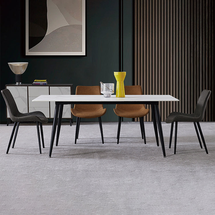 Modern Style Sintered Stone Dining Round Table Set 1/4/5 Pieces Dining Set