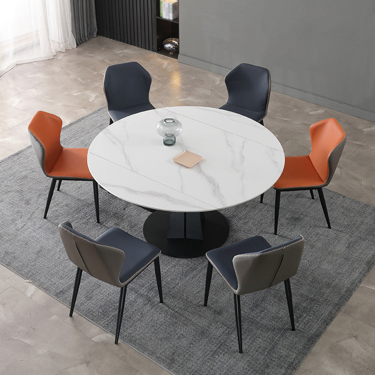 Modern Sintered Stone Dining Round Table Set 1/4/5/7 Pieces Dining Set