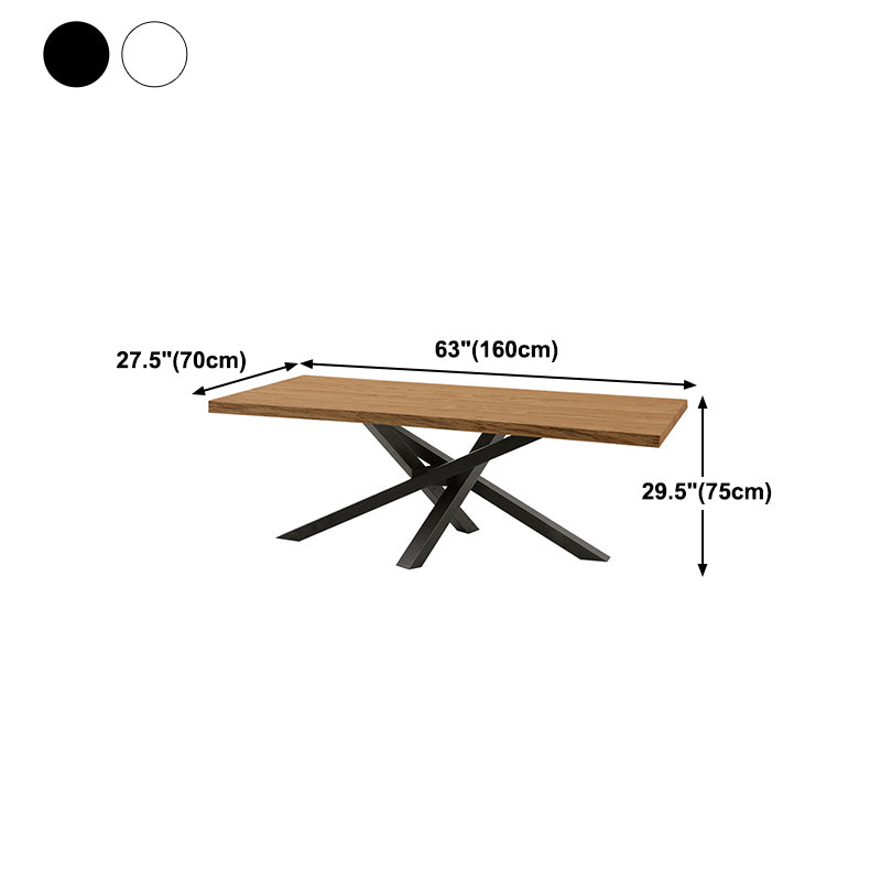 Modern Pine Wood Dining Table Rectangle Dining Table for Home