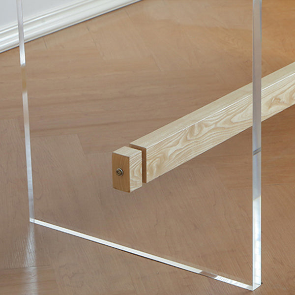 Modern Brown Wood Dining Table Rectangle Dining Table for Kitchen