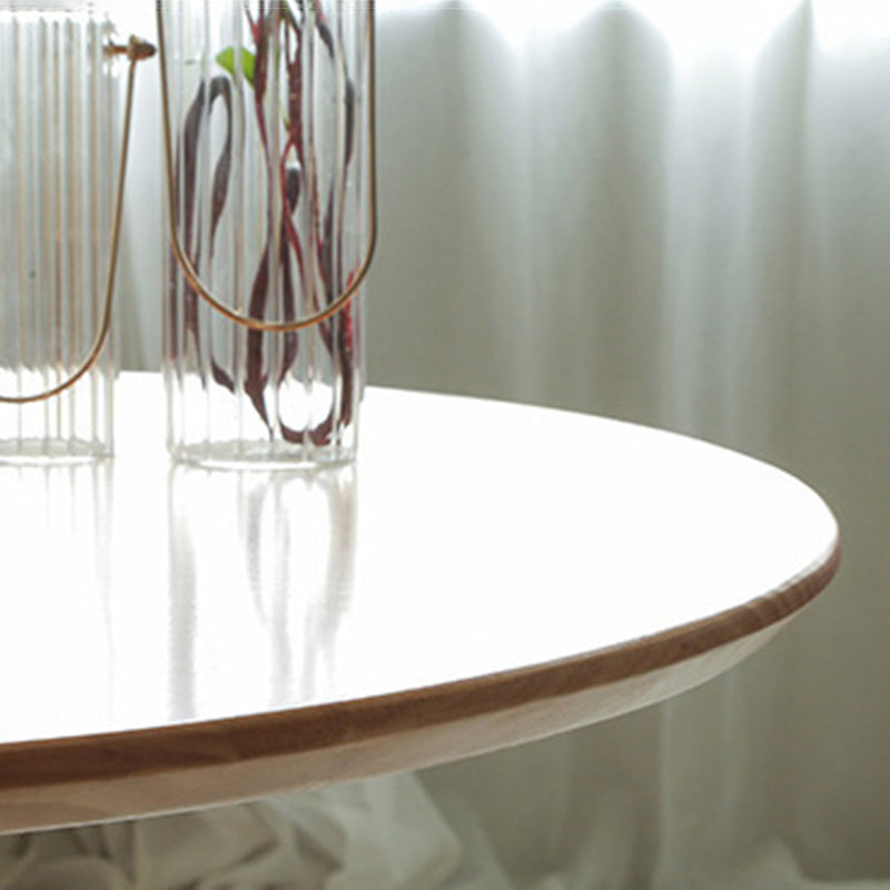 Modern Oval Pine Wood Dining Table Wood Base Home Dining Table