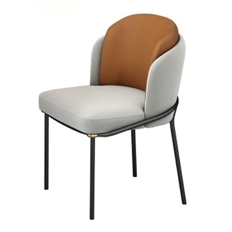 Industrial Style Side Chair Upholstered Armless Dining Chair for Dining Room