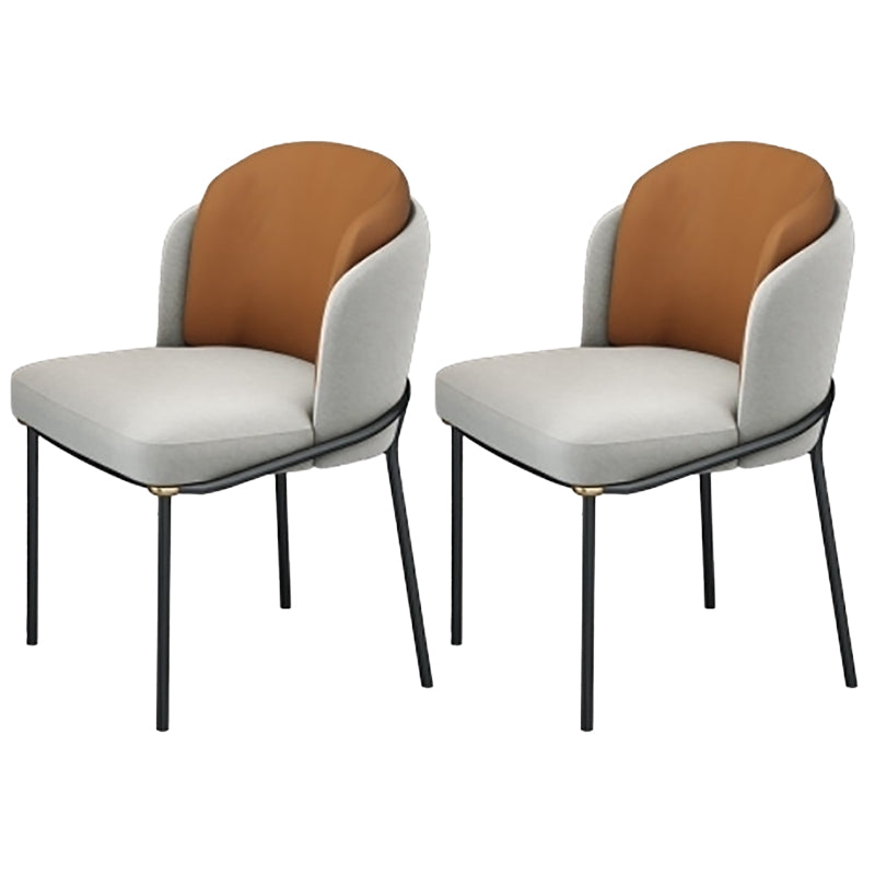 Industrial Style Side Chair Upholstered Armless Dining Chair for Dining Room