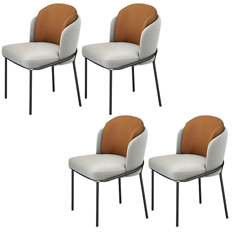 Industrial Style Side Chair Upholstered Armless Dining Chair for Dining Room