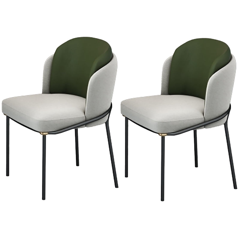 Industrial Style Side Chair Upholstered Armless Dining Chair for Dining Room