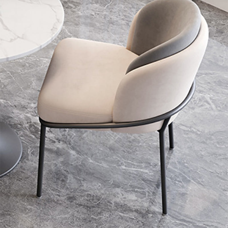 Industrial Style Side Chair Upholstered Armless Dining Chair for Dining Room