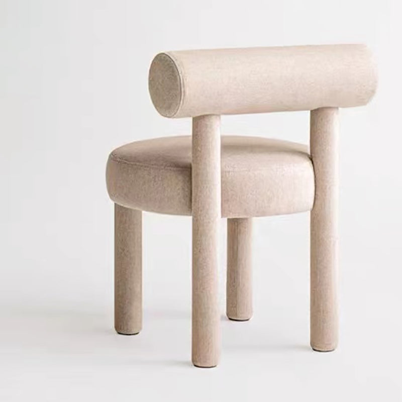 Modern Style Side Chair Upholstered Open Back Armless Dining Chair for Home