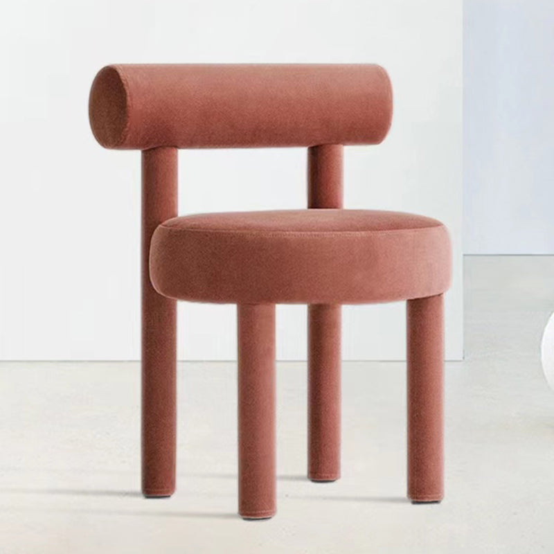 Modern Style Side Chair Upholstered Open Back Armless Dining Chair for Home