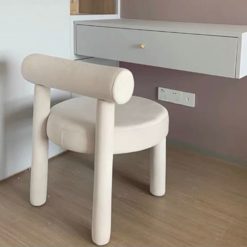 Modern Style Side Chair Upholstered Open Back Armless Dining Chair for Home