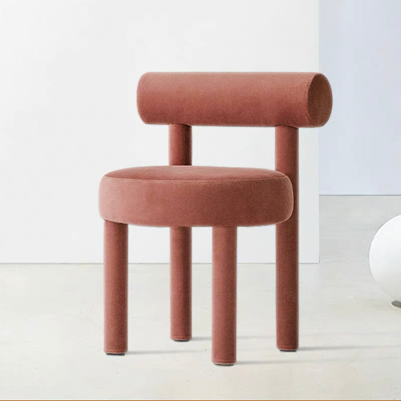 Modern Style Side Chair Upholstered Open Back Armless Dining Chair for Home