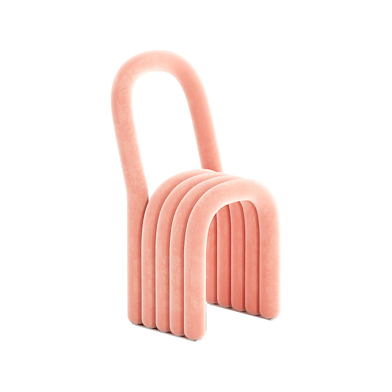 Modern Style Side Chair Velvet Open Back Armless Dining Chair for Home