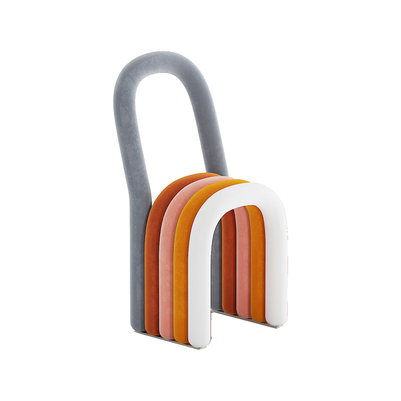 Modern Style Side Chair Velvet Open Back Armless Dining Chair for Home