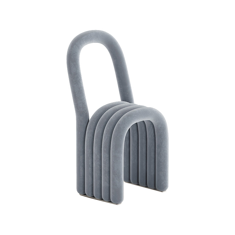 Modern Style Side Chair Velvet Open Back Armless Dining Chair for Home