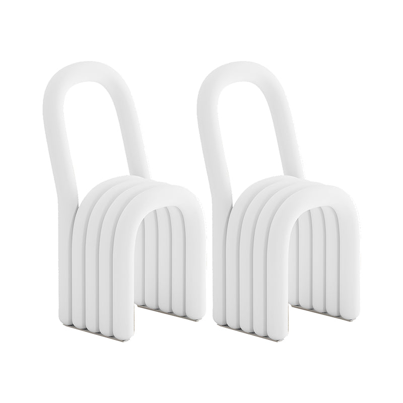 Modern Style Side Chair Velvet Open Back Armless Dining Chair for Home