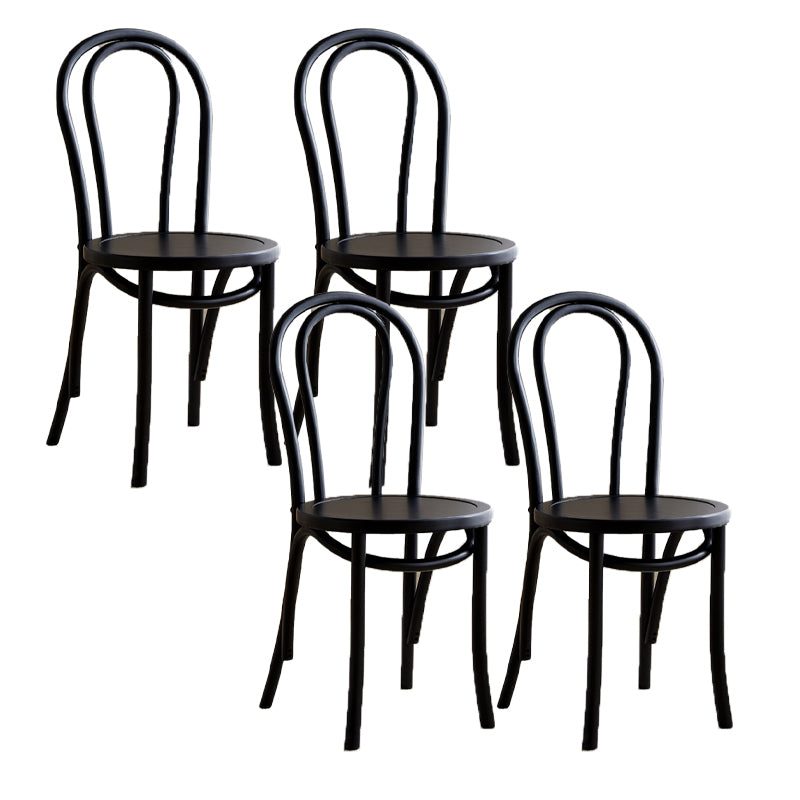 Traditional Style Side Chair Solid Wood Wingback Armless Dining Chair
