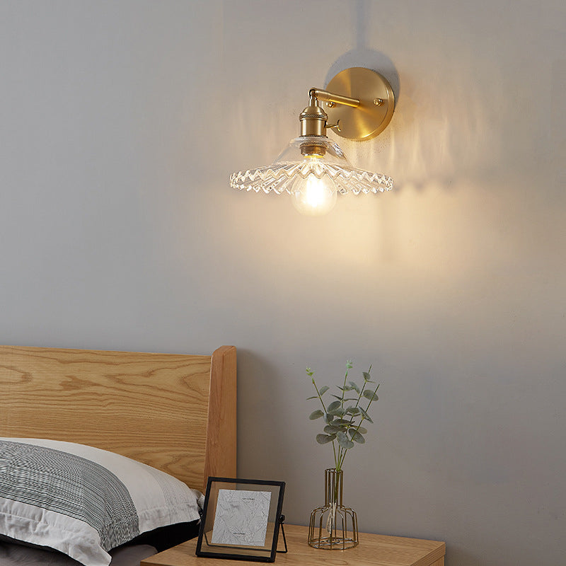 1-Light Geometric Wall Lights Modern Style Glass Wall Lighting Ideas