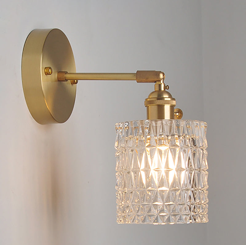1-Light Geometric Wall Lights Modern Style Glass Wall Lighting Ideas