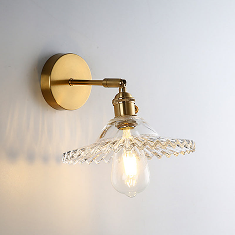1-Light Geometric Wall Lights Modern Style Glass Wall Lighting Ideas