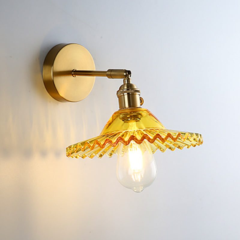 1-Light Geometric Wall Lights Modern Style Glass Wall Lighting Ideas