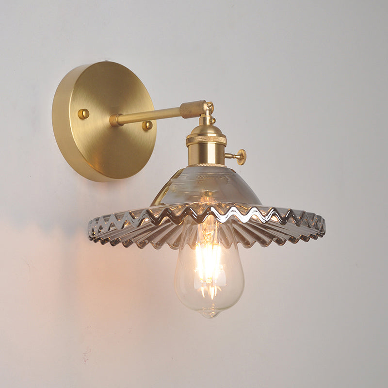 1-Light Geometric Wall Lights Modern Style Glass Wall Lighting Ideas