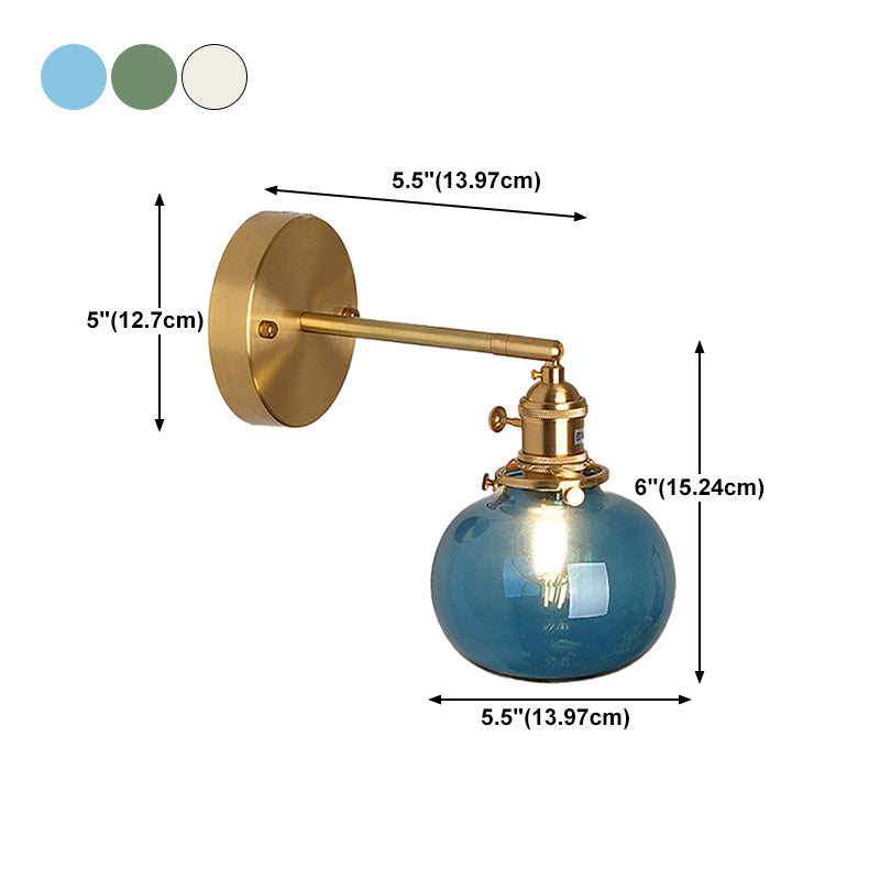 1-Light Geometric Wall Lights Modern Style Glass Wall Lighting Ideas