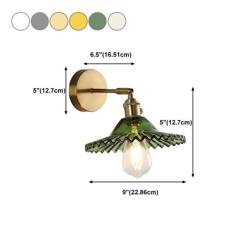 1-Light Geometric Wall Lights Modern Style Glass Wall Lighting Ideas