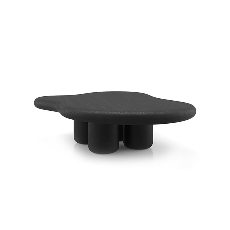 Modern Glass Steel Coffee Table with Four Legs Cocktail Table for Living Room