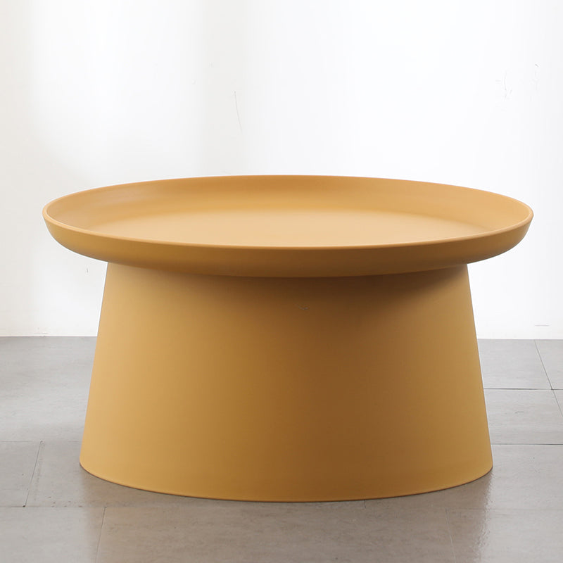 Modern Round Coffee Table Pedestal Cocktail Table for Living Room