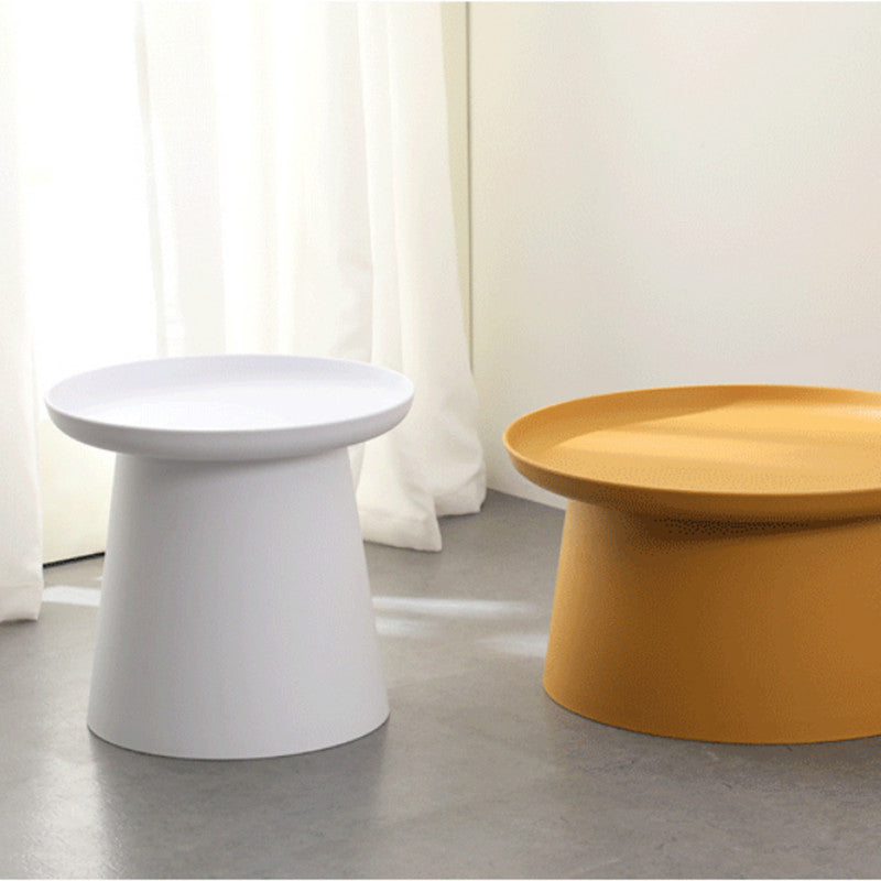 Modern Round Coffee Table Pedestal Cocktail Table for Living Room