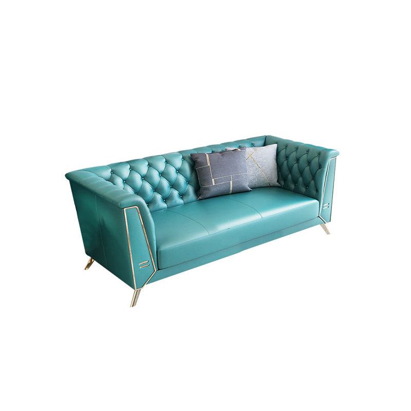 Genuine Leather Tufted Back Pillow Top Arm Sofa/Sectionals with Wear-Resistant