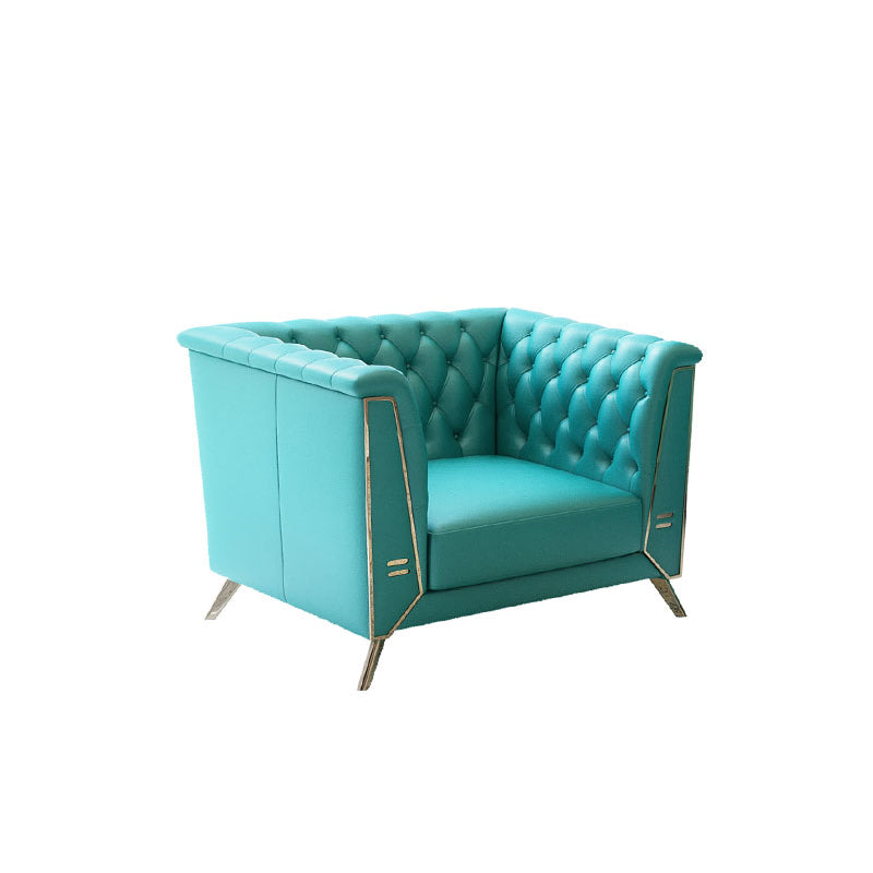 Genuine Leather Tufted Back Pillow Top Arm Sofa/Sectionals with Wear-Resistant