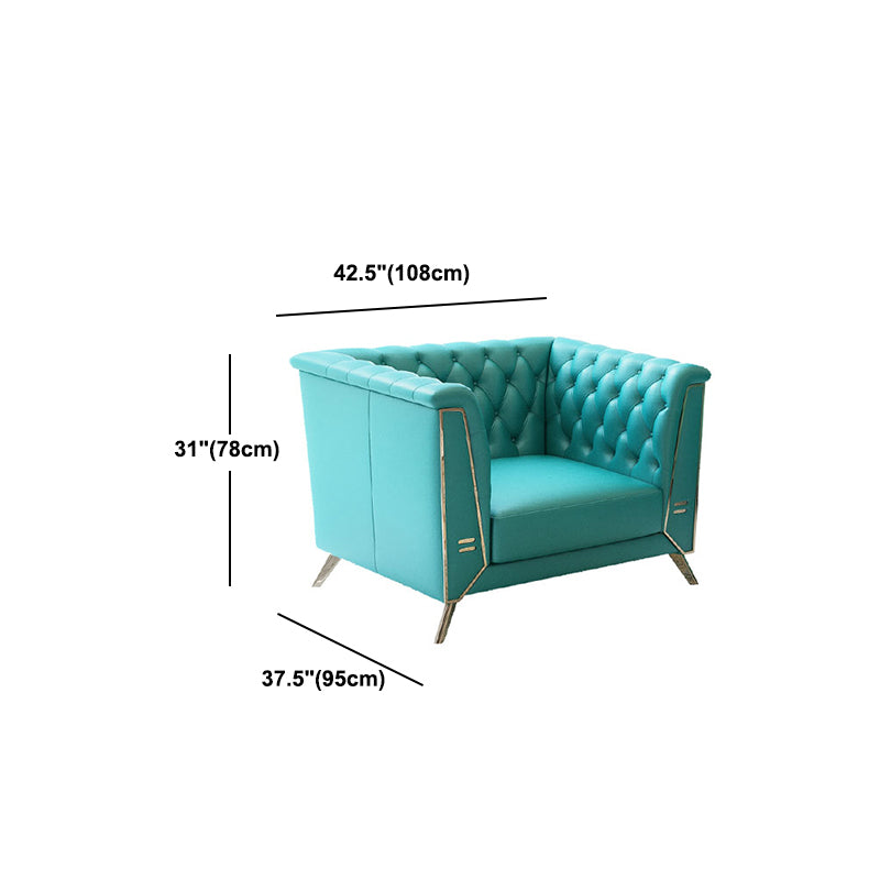 Genuine Leather Tufted Back Pillow Top Arm Sofa/Sectionals with Wear-Resistant
