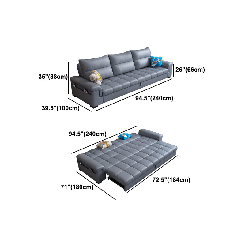 Tufted Back Faux Leather Stain-Resistant Furniture Sectionals
