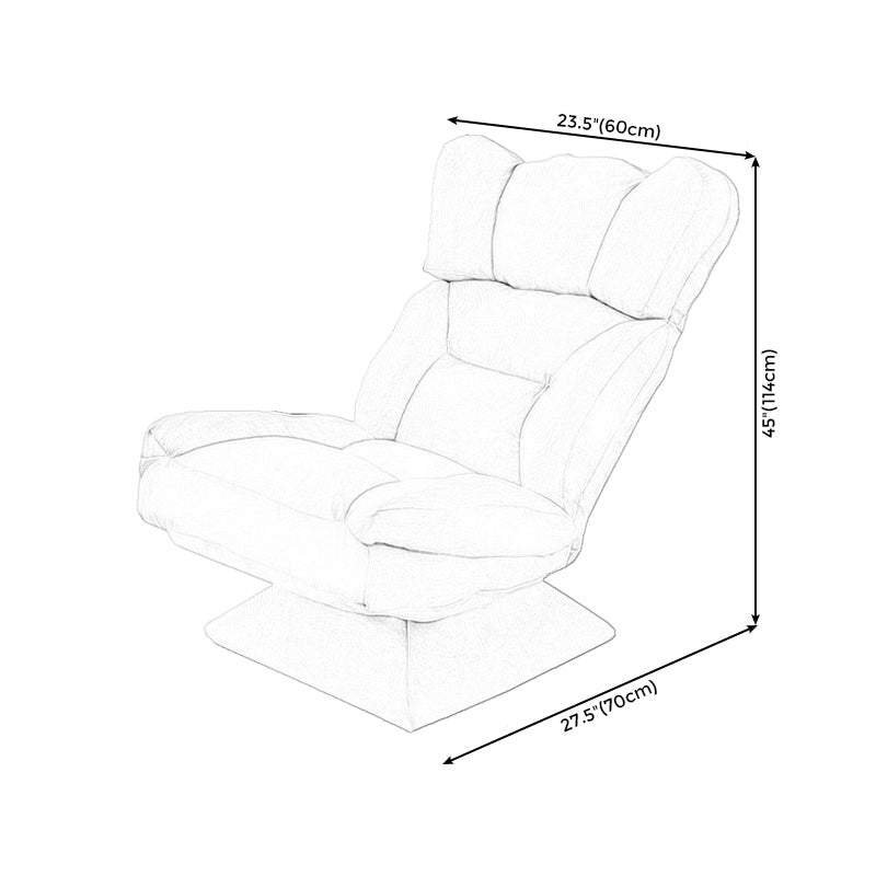 Modern 20"W Armless Chair Cotton Blend Upholstered Accent Chair