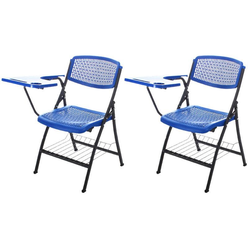 Armless Mid-Back Conference Chair Breathable Plastic Back and Seat Office Chair
